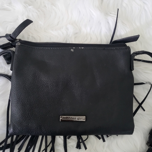 Madden Girl Black Fringe Crossbody Purse - Picture 9 of 9